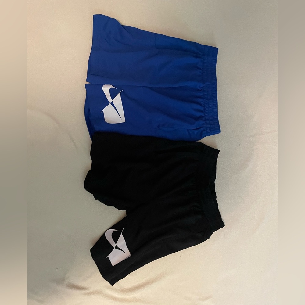 Two shorts for boys one black one blue GREAT CONDITION size small
